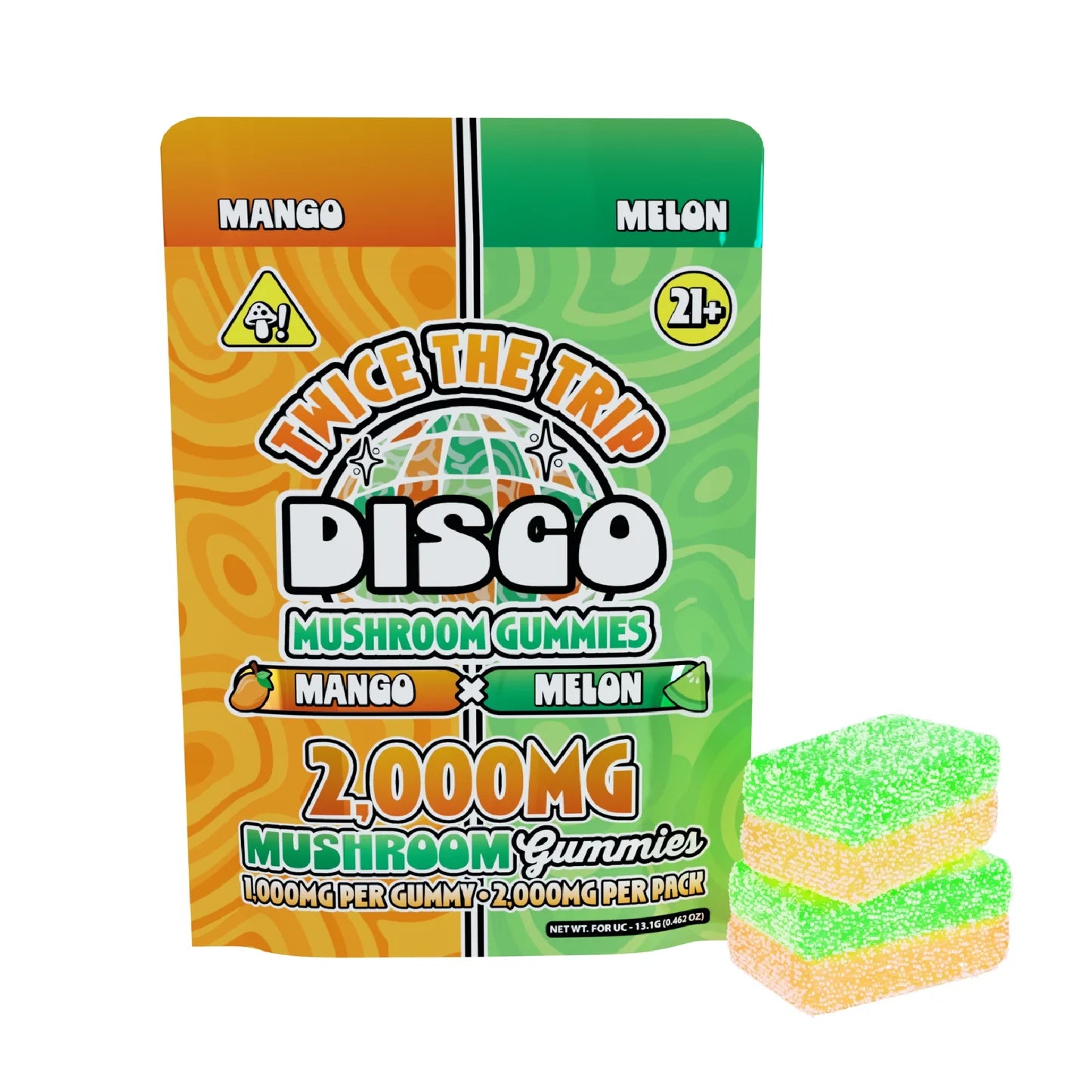 Disco Twice the Trip Mushroom Gummies 10ct (10,000MG Total)