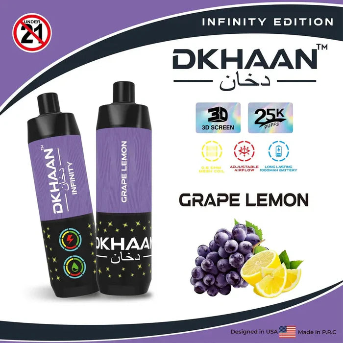 Dkhaan Infinity Edition 25K Puffs - Count Displays Dietary Supplements 700X700