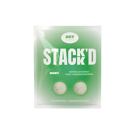 STACK’D Pure 7-Hydroxymitragynine Tablets 2 Count 36MG Per Bag