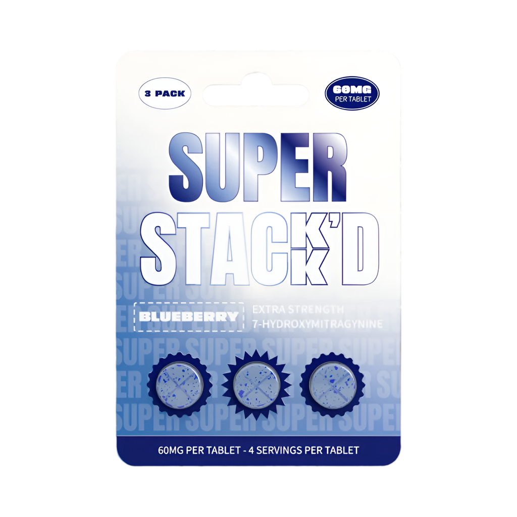 Super STACK’D 7-Hydroxymitragynine 3 Count 60MG Per Tablet