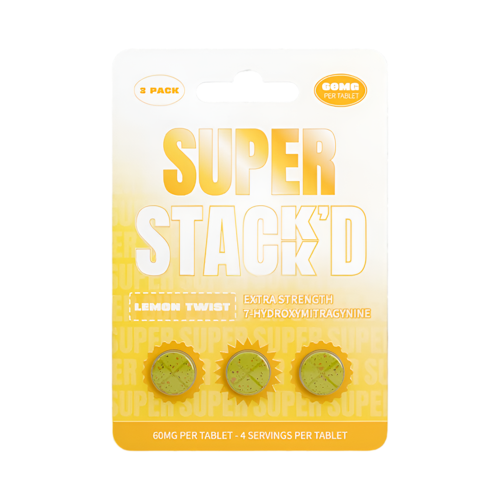 Super STACK’D 7-Hydroxymitragynine 3 Count 60MG Per Tablet