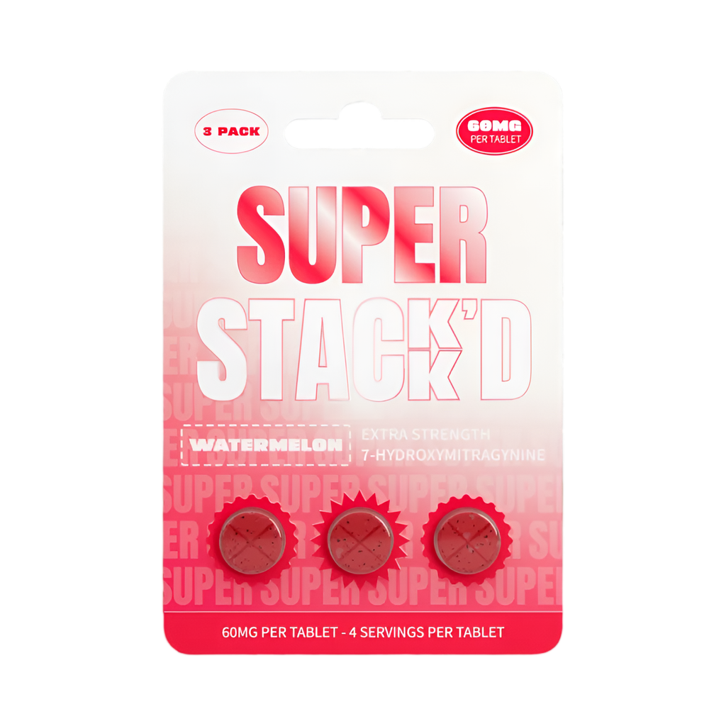 Super STACK’D 7-Hydroxymitragynine 3 Count 60MG Per Tablet