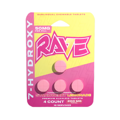Rave 7-Hydroxymitragynine Premium Alkaloid Tablets 50MG Per Pill(200 MG)
