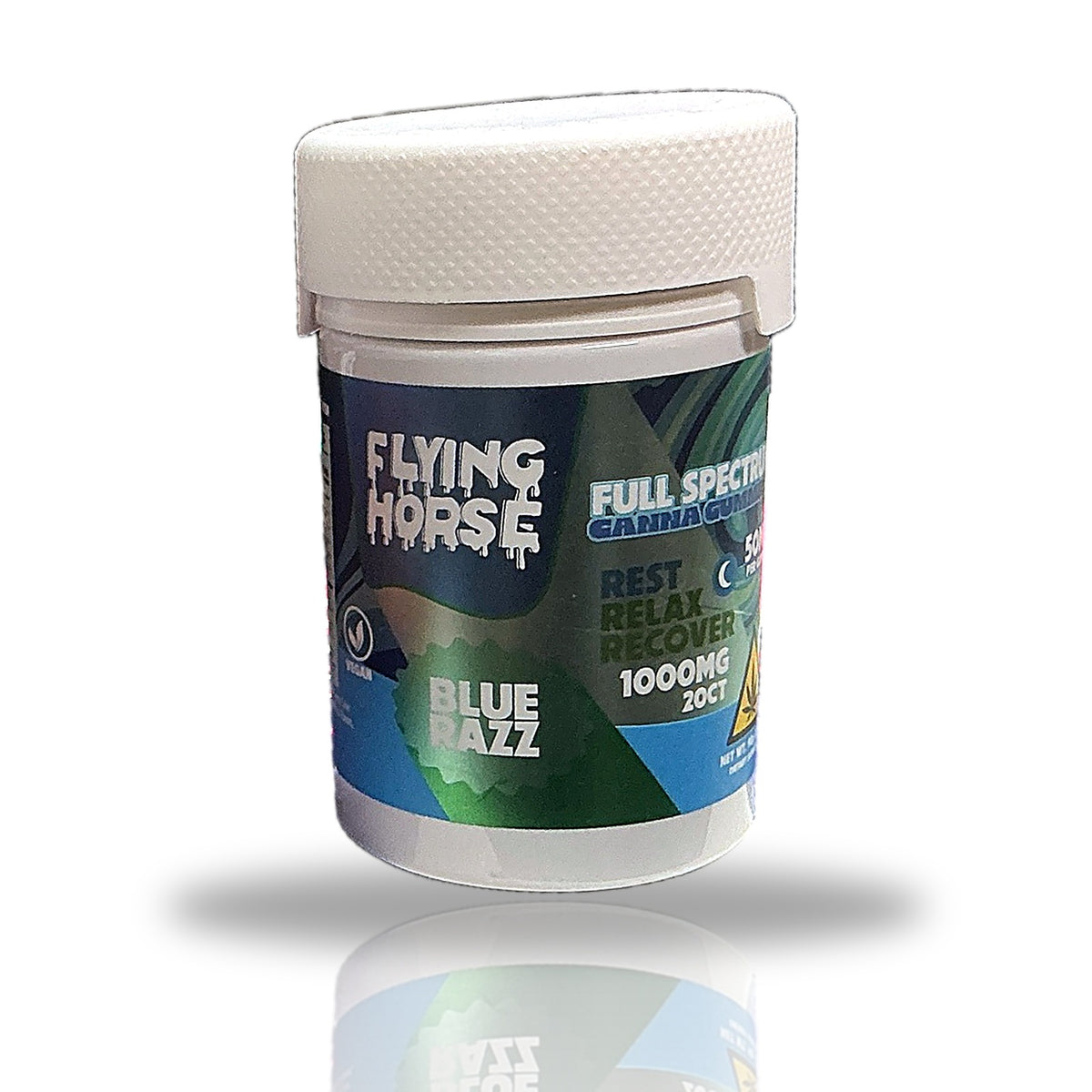 Flying Horse Full Spectrum Canna Gummies 20ct (1000MG) - Blue Razz