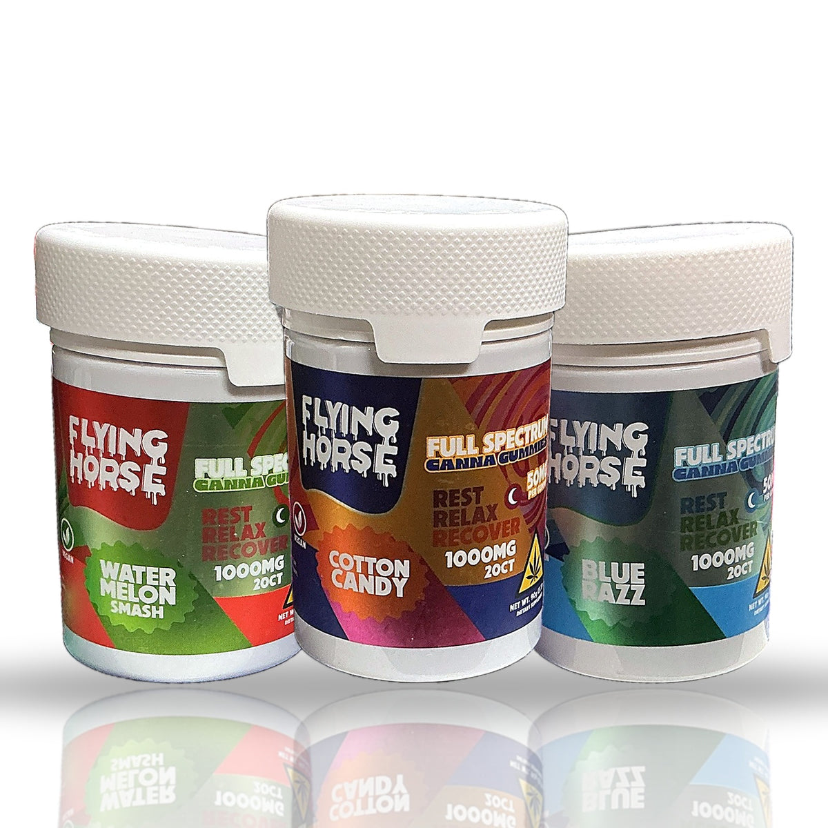 Flying Horse Full Spectrum Canna Gummies 20ct (1000MG) - family