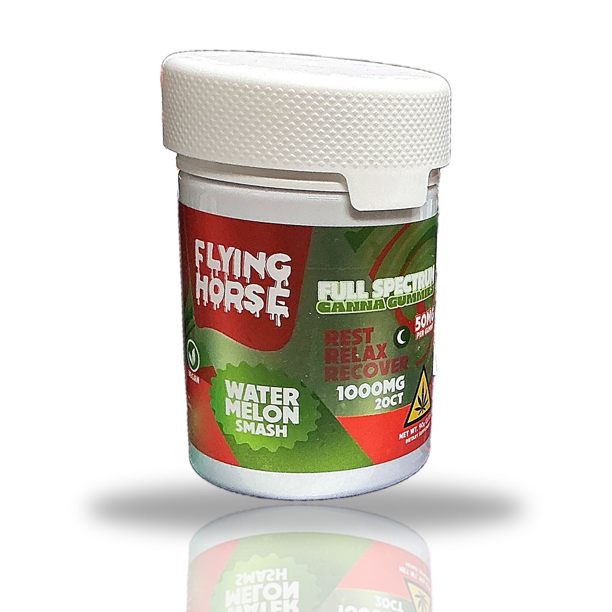 Flying Horse Full Spectrum Canna Gummies 20ct (1000MG) - Watermelon Smash
