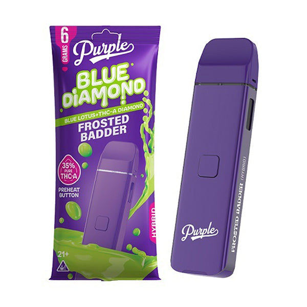 Purple Blue Diamond 6 Gram Disposable Blue Lotus + THC-A Diamond