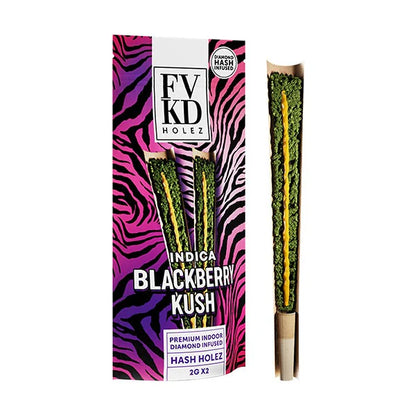 FVKD Diamond Infused Hash Holes - Naked Holez Pre Rolls 2G 2Ct Blackberry Kush