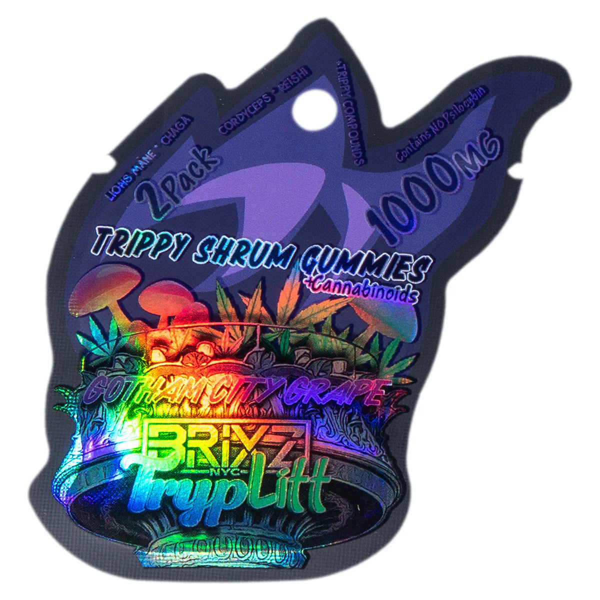 Brixz NYC TrypLitt 2 Pack Trippy Shroom Gummies + Cannabinoids 1000MG