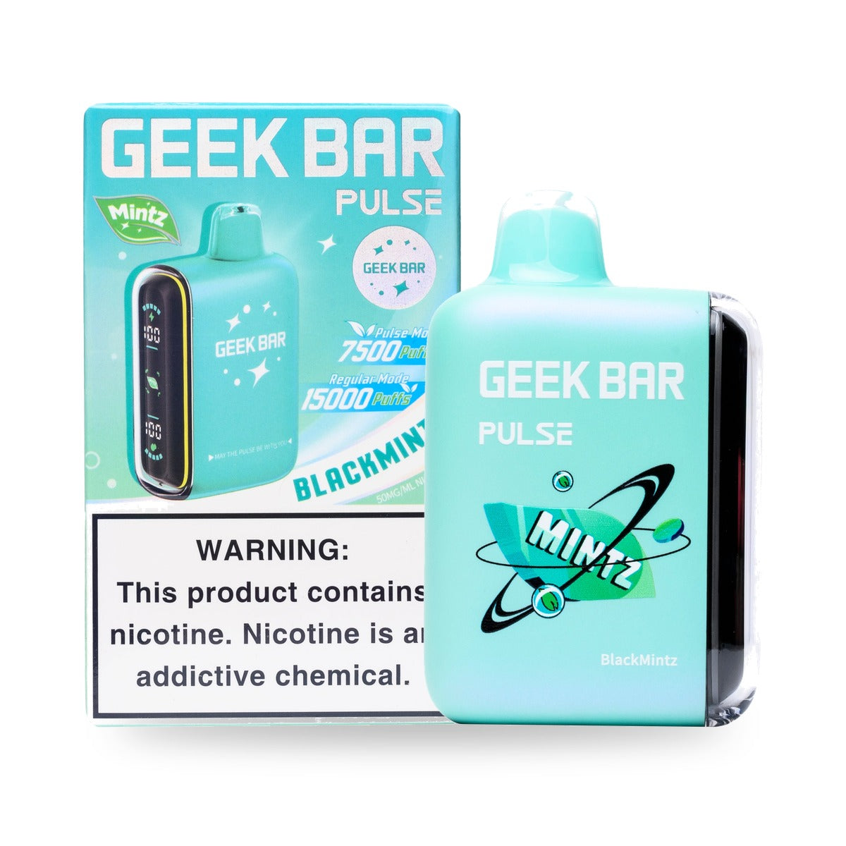 Blackmintz — box & device — Geek Bar Pulse 15000 Puffs