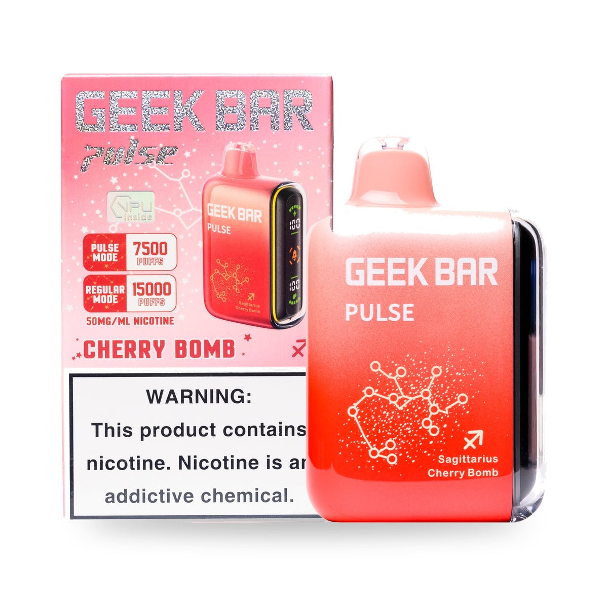 Cherry Bomb — box & device — Geek Bar Pulse 15000 Puffs
