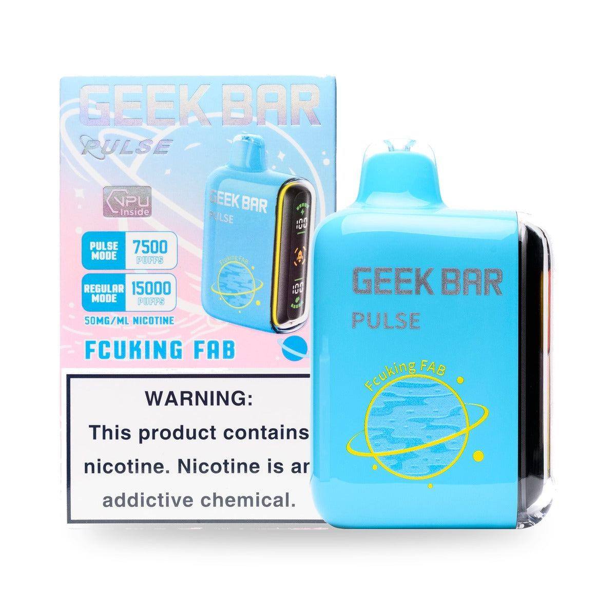 Fcuking Fab — box & device — Geek Bar Pulse 15000 Puffs