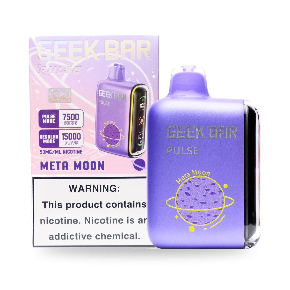 Meta Moon — box & device — Geek Bar Pulse 15000 Puffs