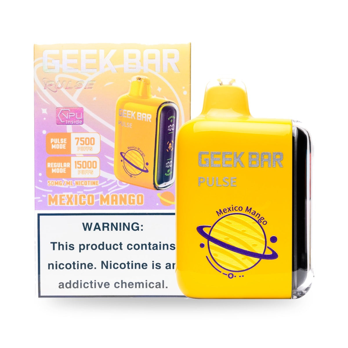 Mexico Mango — box & device — Geek Bar Pulse 15000 Puffs