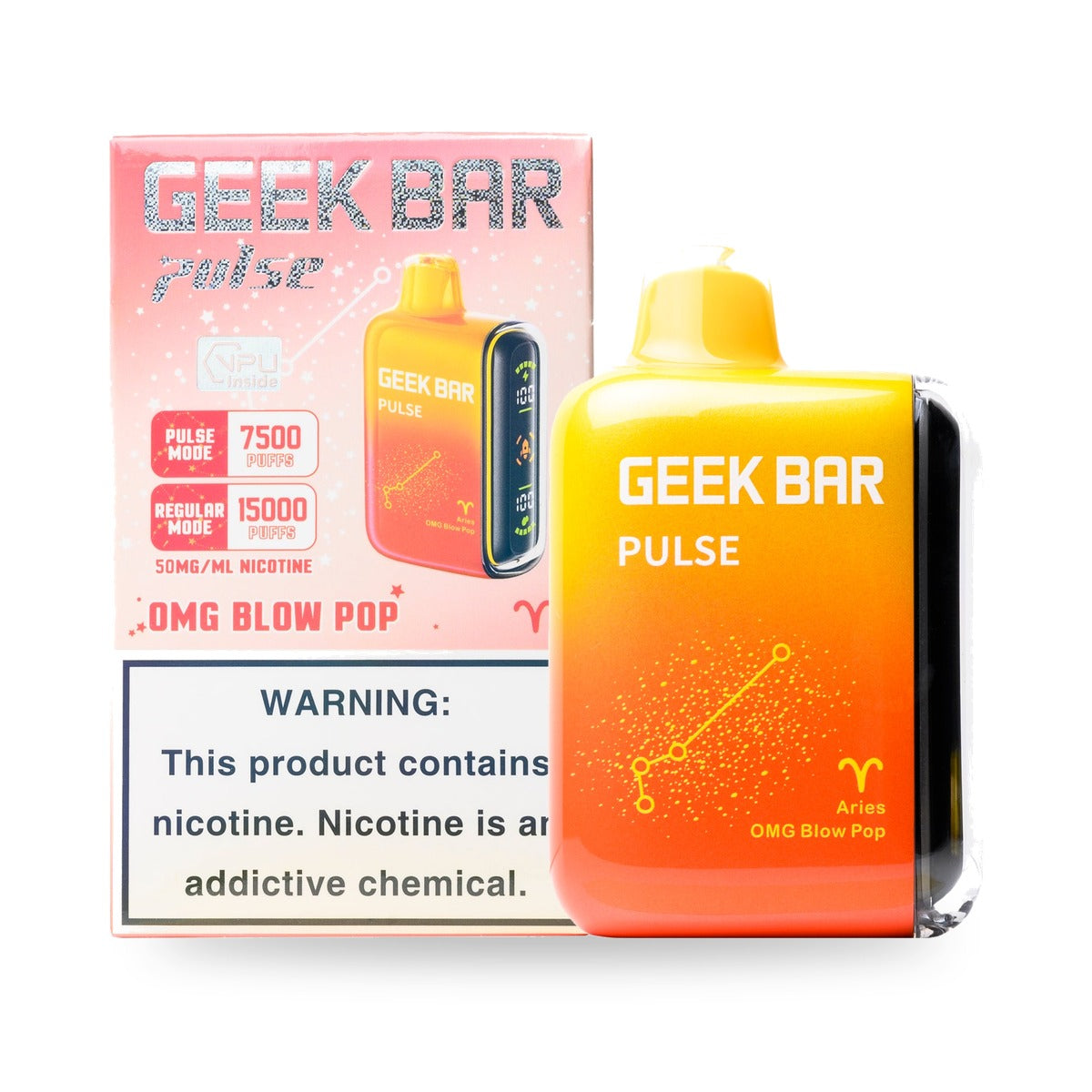 OMG B-Burst — box & device — Geek Bar Pulse 15000 Puffs