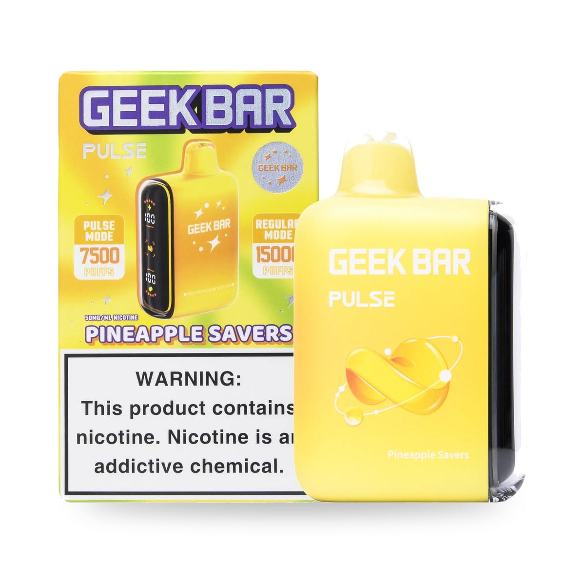 Pineapple Savers — box & device — Geek Bar Pulse 15000 Puffs