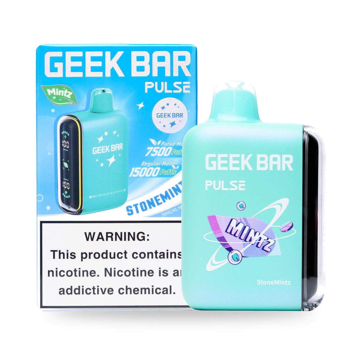 Stonemintz — box & device — Geek Bar Pulse 15000 Puffs