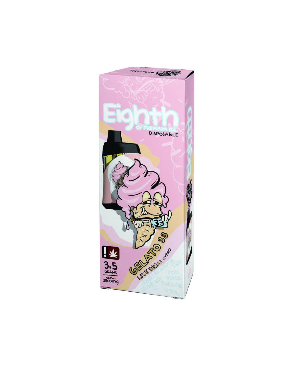 Beast Eighth of Premium Oil 3.5 Live Resin Disposable - product front view