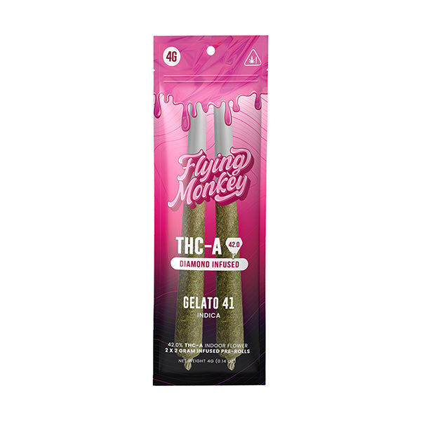 Flying Monkey 42.0 THC-A Diamond Infused Pre-Roll 2PK (Copy)