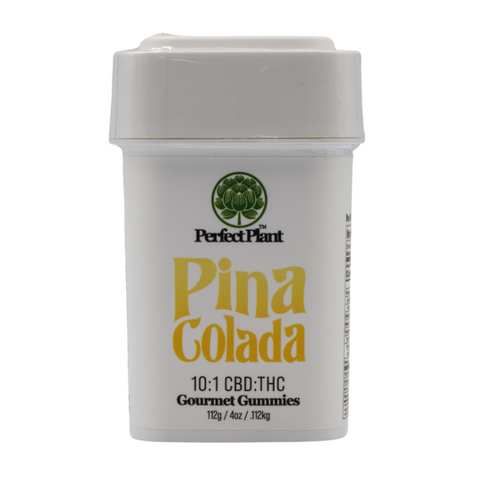 Perfect Plant 10:1 CBD:THC Gourmet Gummies Pina Colada tin