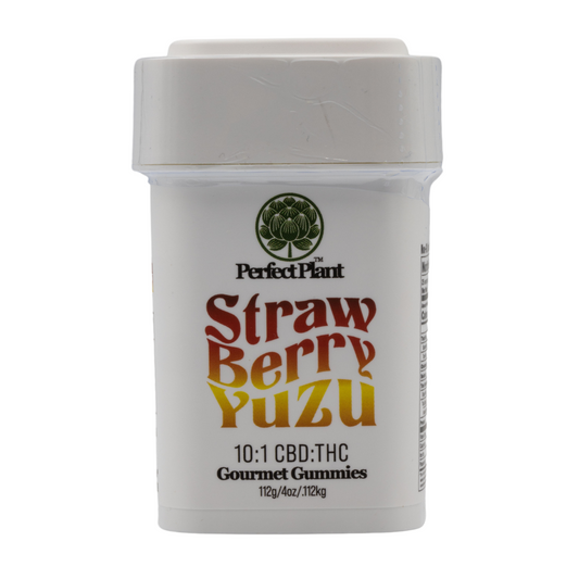 Perfect Plant 10:1 CBD:THC Gourmet Gummies Strawberry Yuzu tin
