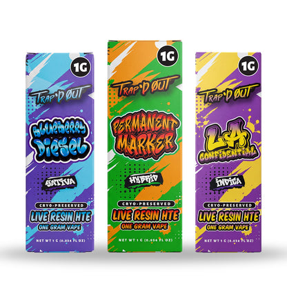 HiXotic Trap'd Out CBD Live Resin HTE 1G Disposable Vape - family