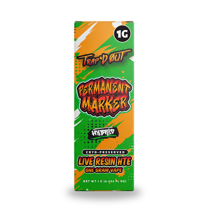 HiXotic Trap'd Out CBD Live Resin HTE 1G Disposable Vape - Permanent Marker (Hybrid)