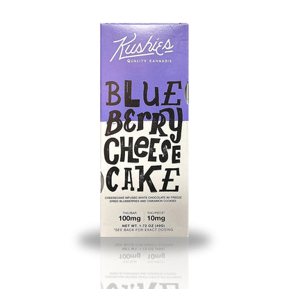 Kushies Delta-9 THC Chocolate Bar 100MG (10 x 10MG) - Blueberry Cheesecake