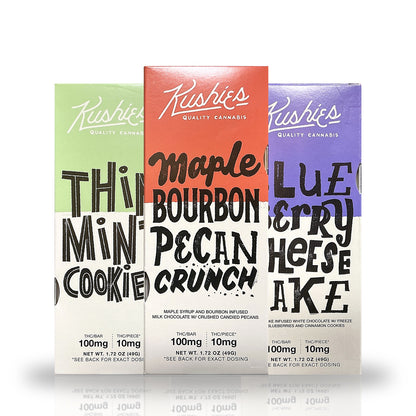 Kushies Delta-9 THC Chocolate Bar 100MG (10 x 10MG) - family