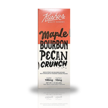 Kushies Delta-9 THC Chocolate Bar 100MG (10 x 10MG) - Maple Bourbon Pecan Crunch