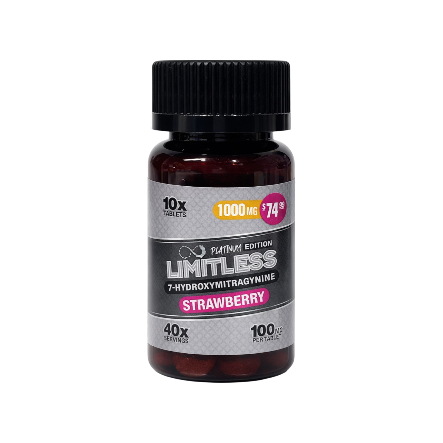 Limitless Platinum Edition 7-Hydroxymitragynine 1000mg (10x Tablets) - Main Image