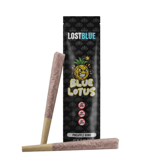 Lost Blue Blue Lotus Pre-Rolls 2ct (2g each) - Pineapple Bomb