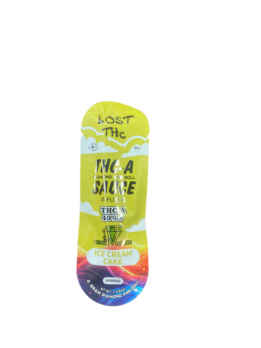 Lost THC 2G THC-A Diamond Pre Roll Sauce Infused THC-A 40%+ Indoor Flower