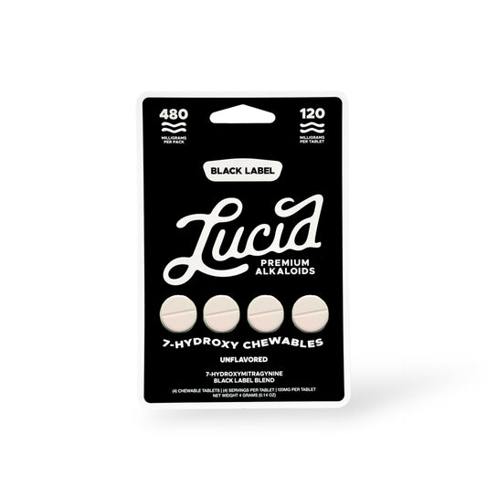 Lucid 7-Hydroxy Chewables Black Label 4pc 480MG (120MG/Tablet)