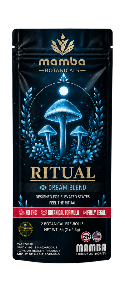 Mamba Botanicals Ritual Dream Blend botanical pre-rolls 2ct pouch