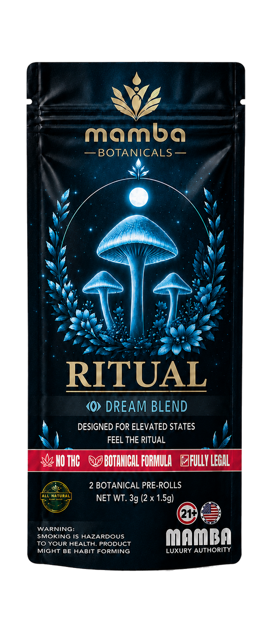 Mamba Botanicals Ritual Dream Blend botanical pre-rolls 2ct pouch