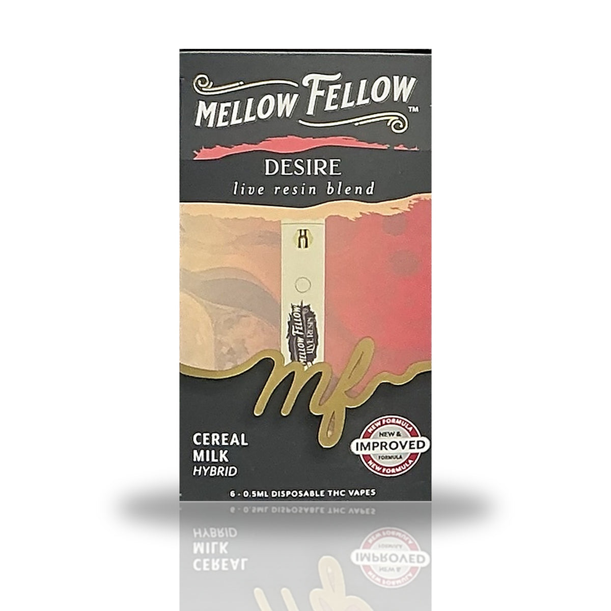 Mellow Fellow 0.5ML Live Resin Blend Disposable Vape - Cereal Milk (Hybrid / Desire)