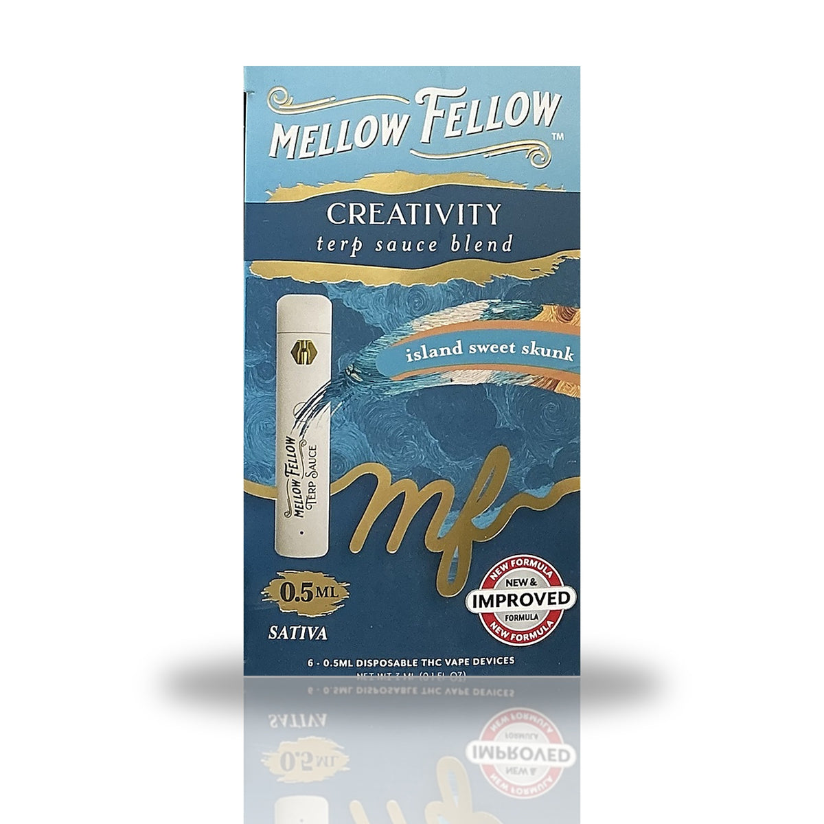 Mellow Fellow 0.5ML Terp Sauce Blend Disposable Vape - Island Sweet Skunk (Sativa / Creativity)