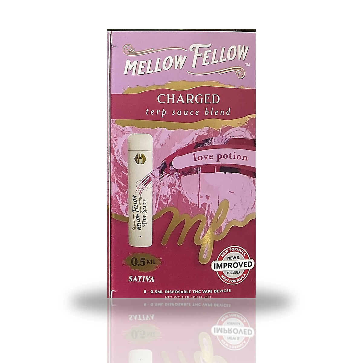 Mellow Fellow 0.5ML Terp Sauce Blend Disposable Vape - Love Potion (Sativa / Charged)