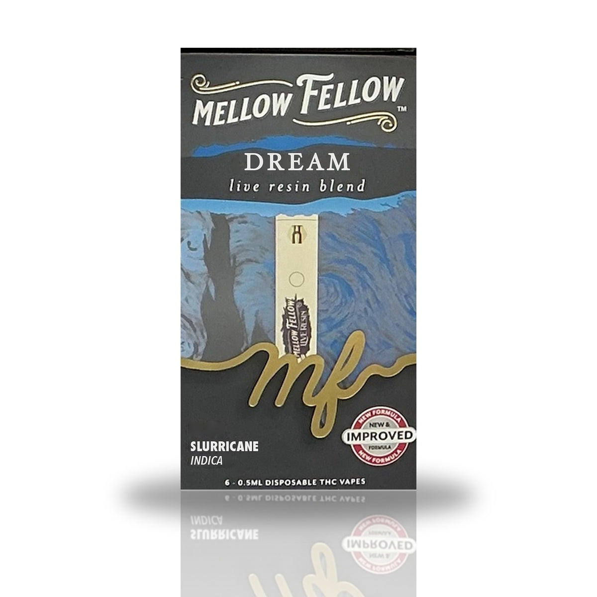 Mellow Fellow 0.5ML Live Resin Blend Disposable Vape - Slurricane (Indica / Dream)