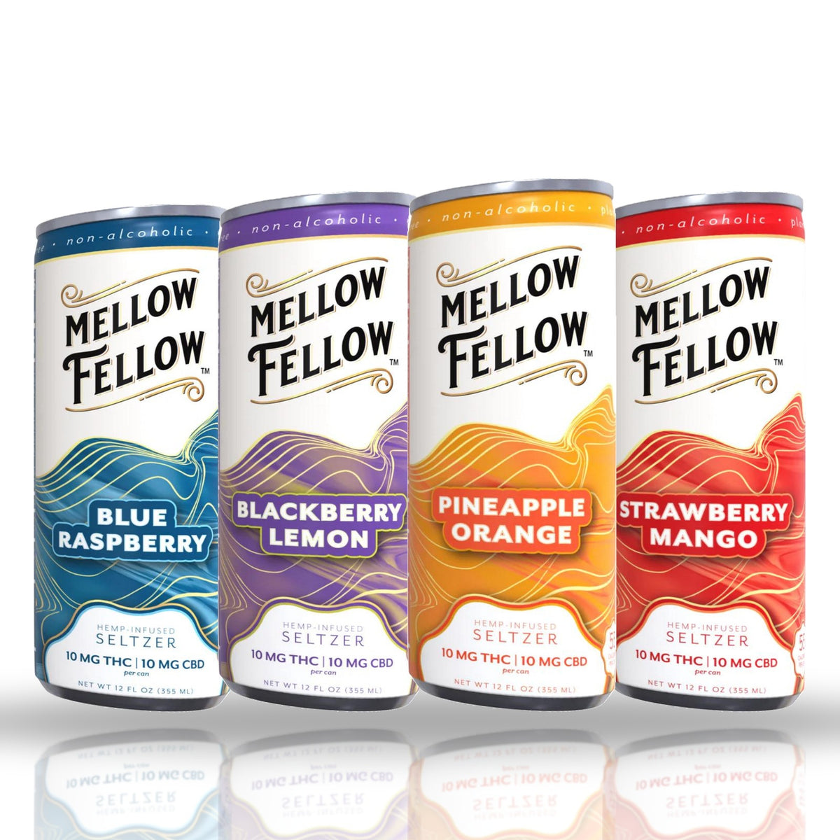 Mellow Fellow THC Seltzer 10MG THC + 10MG CBD | 12oz - family