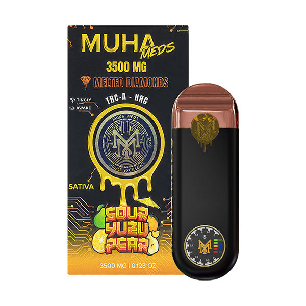 Muha Meds Gen3 Melted Diamonds Disposable 3.5G (THCA-HHC) - Close-Up View