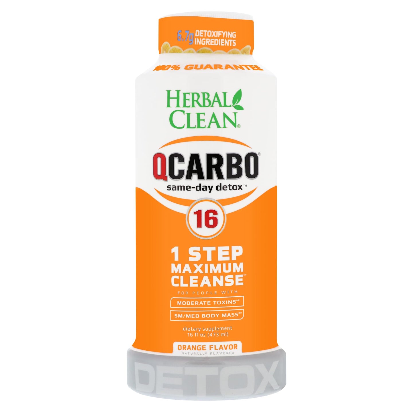 Herbal Clean QCarbo Same Day Detox 16 1 Step Maximum Cleanse