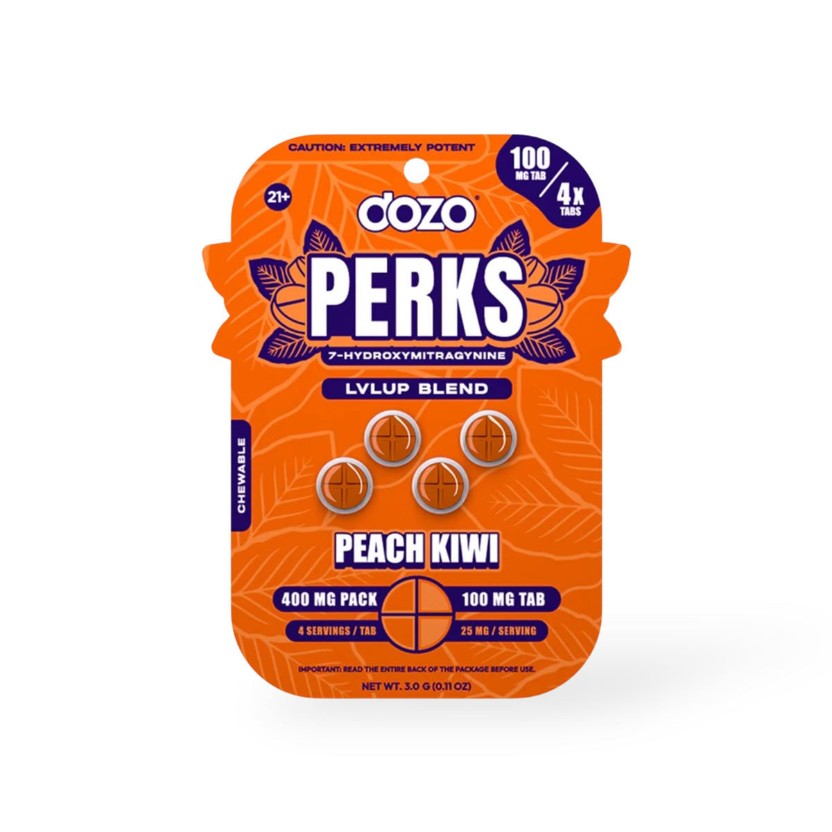 DOZO Perks 7 Hydroxymitragynine 400MG Pack 100MG Per Tablet
