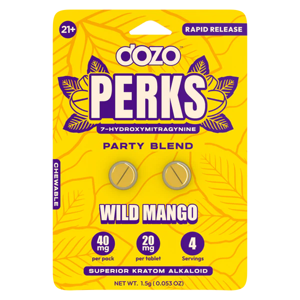 DOZO Perks 7 Hydroxymitragynine 6 Tablets (Copy)