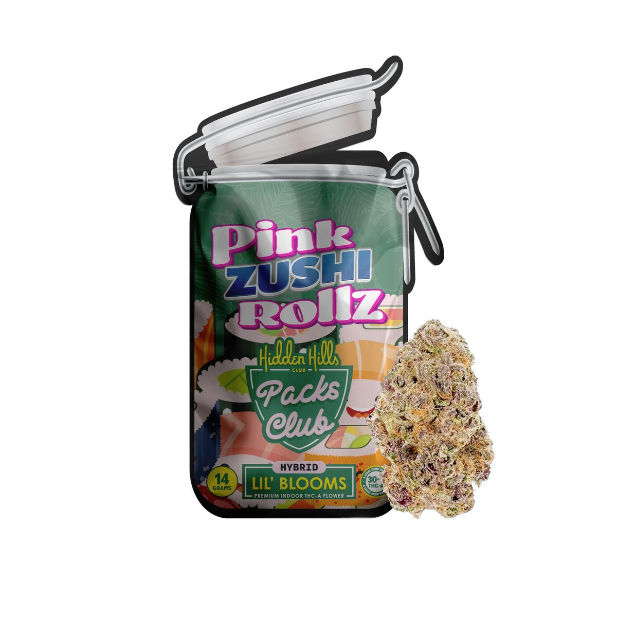 Hidden Hills Pack Clubs 14G Lil Blooms Pink Zushi Rollz(Hybrid)