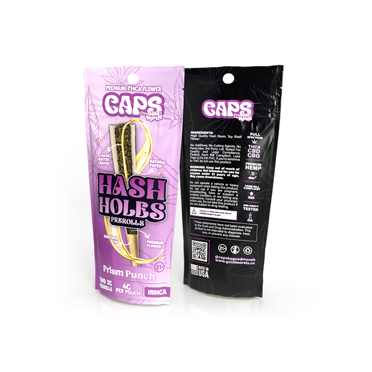 Caps by Good Morels 2 Pack Hash Holes Prerolls 4G