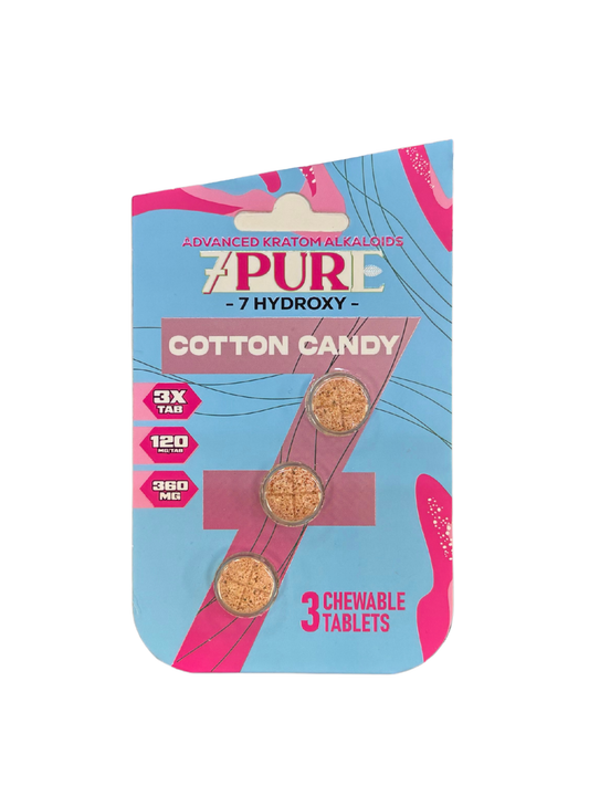 7PURE 7-Hydroxymitragynine 360Mg (3x 120Mg Tablets) - close up detail