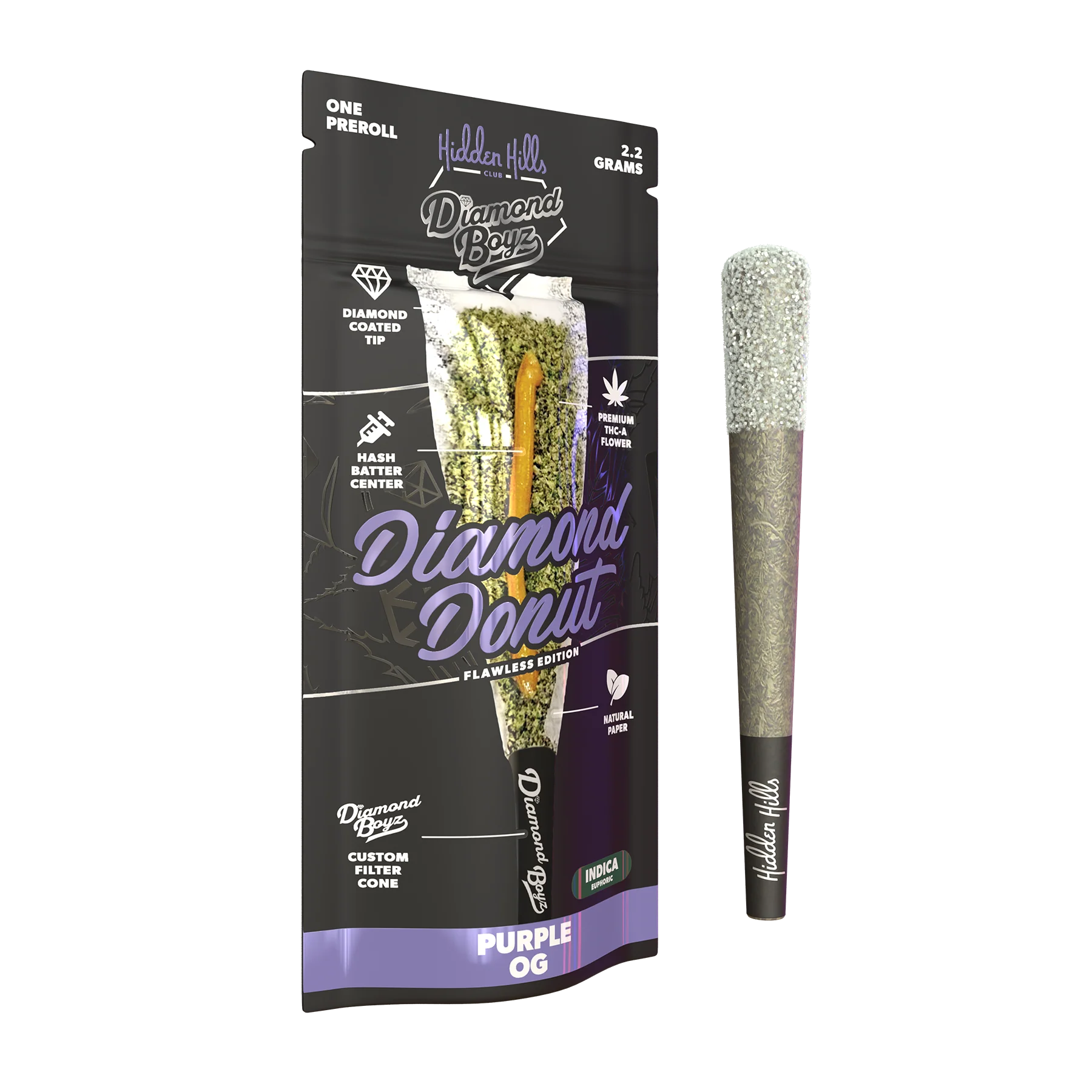 Hidden Hills Diamond Boyz 2.2 G Diamond Donut Preroll