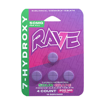 Rave 7-Hydroxymitragynine Tablets 4x50MG (200 MG Total)
